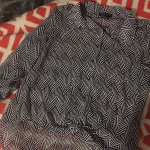 Sheer Chevron Blouse